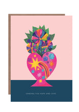 Load image into Gallery viewer, Flower Heart Vase Greetings Card