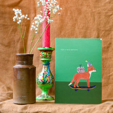 Load image into Gallery viewer, Fox on Skateboard Birthday Greetings Card