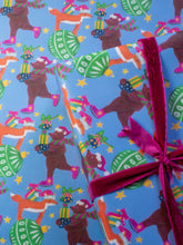 Load image into Gallery viewer, Fox and Bear Festive Gift Wrap (Single Sheet)
