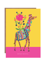 Load image into Gallery viewer, Giraffe Birthday Blooms Greetings Card