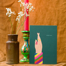 Load image into Gallery viewer, Good Luck Rainbow Hand Greetings Card