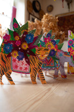 Load image into Gallery viewer, Tiger Parade die-cut Greetings Card