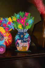 Load image into Gallery viewer, Magical Pop Up Tiger Vase Greetings Card
