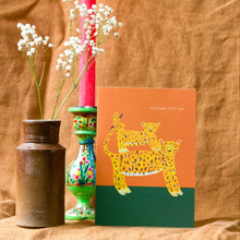 Load image into Gallery viewer, Leopard and Cub New Baby Greetings Card