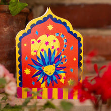 Load image into Gallery viewer, Dancing Lion Arch die-cut Greetings Card