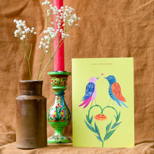 Load image into Gallery viewer, Love Birds and Blooms Anniversary Greetings Card