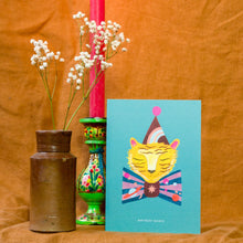 Load image into Gallery viewer, Magic Party Tiger Birthday Greetings Card