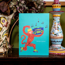 Load image into Gallery viewer, Musical Monkey Birthday Greetings Card