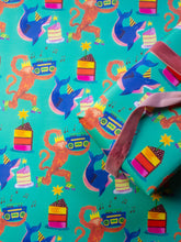 Load image into Gallery viewer, Monkey and Shark Luxury Gift Wrap (Single Sheet)