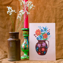 Load image into Gallery viewer, Wonderful Mum Flower Vase greetings card