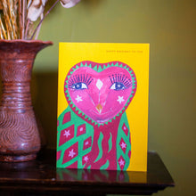 Load image into Gallery viewer, 'Decorative Owl' Birthday Greetings Card
