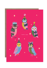 Load image into Gallery viewer, Party Owls Birthday Greetings Card