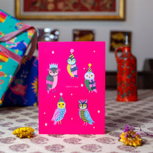 Load image into Gallery viewer, Party Owls Birthday Greetings Card