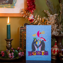 Load image into Gallery viewer, Penguin Kiss Christmas Card