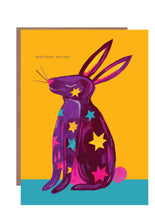 Load image into Gallery viewer, Rabbit and Stars Birthday Greetings Card