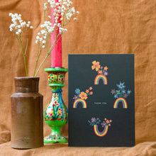 Load image into Gallery viewer, Botanical Rainbows Thank you Greetings Card