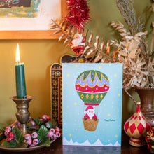 Load image into Gallery viewer, Santa Hot Air Ballon Christmas Card