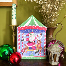 Load image into Gallery viewer, 'Magical Merry-Go Round Santa' Christmas Greetings Card