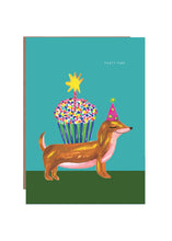 Load image into Gallery viewer, Sausage Dog and Cupcake Birthday Greetings Card
