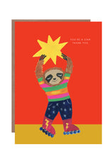 Load image into Gallery viewer, Sloth Teacher Thank you Greetings Card