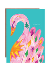 Load image into Gallery viewer, Swan Thank you Greetings Card
