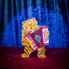 Load image into Gallery viewer, Rocking Tiger die-cut Greetings Card