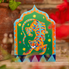 Load image into Gallery viewer, Dancing Tiger Arch die-cut Greetings Card