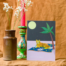 Load image into Gallery viewer, 'Tiger on Magic Carpet' Birthday Greetings Card