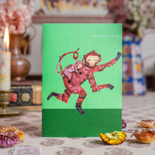 Load image into Gallery viewer, monkey New Baby Card