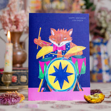 Load image into Gallery viewer, fox birthday card