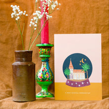 Load image into Gallery viewer, Magical Wedding Globe greetings card
