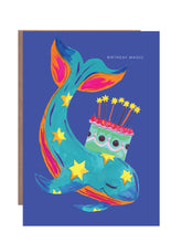 Load image into Gallery viewer, Whale and Cake Birthday Greetings Card