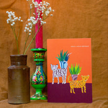 Load image into Gallery viewer, Botanical Tiger and Leopard Birthday Greetings Card