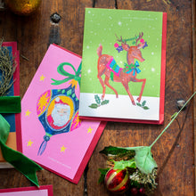 Load image into Gallery viewer, Reindeer Baby's First Christmas Card