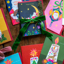 Load image into Gallery viewer, Bauble Santa Christmas Card