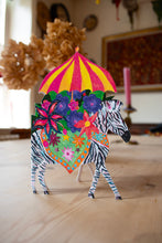 Load image into Gallery viewer, Zebra Parade die-cut Greetings Card
