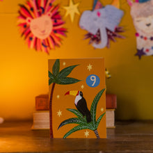 Load image into Gallery viewer, Age 9 Party Toucan Children's Birthday Greetings Card