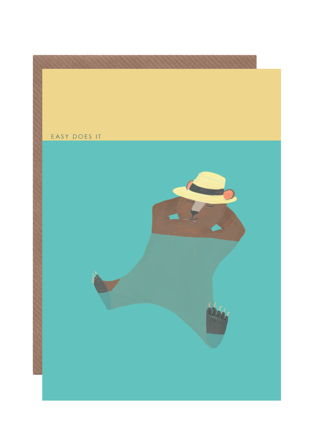 Relaxing Bear Easy Does It Greetings Card