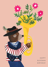 Load image into Gallery viewer, Blooming Bear Birthday Greetings Card