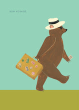 Load image into Gallery viewer, Bon Voyage Bear Greetings Card
