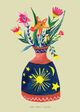 Load image into Gallery viewer, Bottle of Flowers Get Well Soon Greetings Card