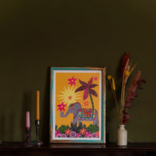 Load image into Gallery viewer, Flower Power Elephant A3 Print