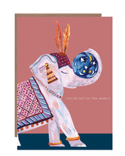 Load image into Gallery viewer, Elephant with Globe Greetings Card