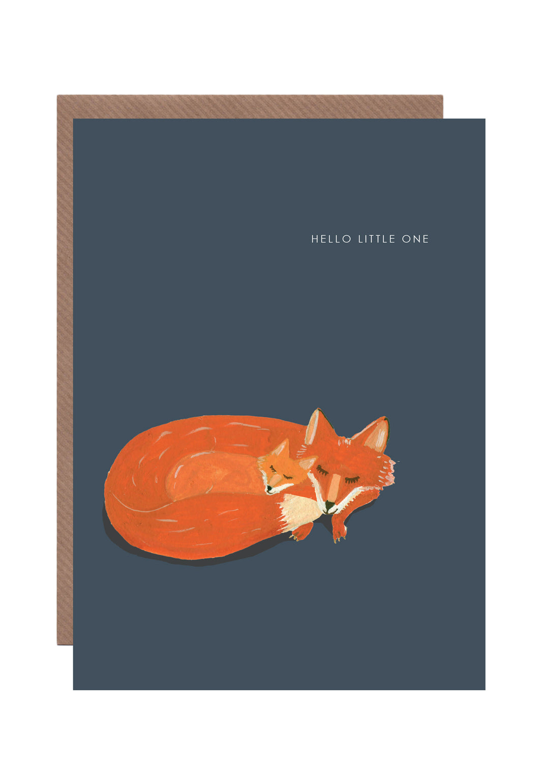 Fox and Cub New Baby Greetings Card