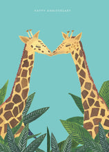 Load image into Gallery viewer, Giraffes Happy Anniversary Greetings Card