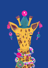Load image into Gallery viewer, Magical Party Giraffe A3 Print