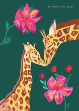Load image into Gallery viewer, Giraffe Beautiful Mum Greetings Card
