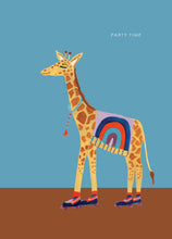 Load image into Gallery viewer, Giraffe On Roller Skates Birthday Greetings Card