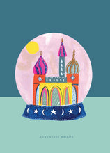 Load image into Gallery viewer, Globe Adventure Awaits Greetings Card