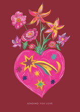 Load image into Gallery viewer, Heart Cosmic Vase Greetings Card